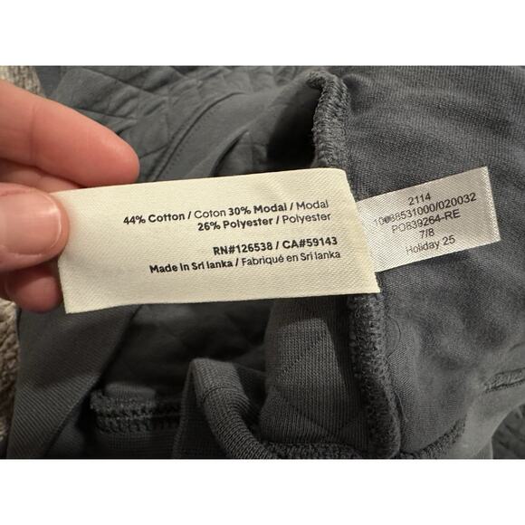 Tommy John Quilted Quarter Zip Turbulence Gray Medium M - Picture 7 of 7